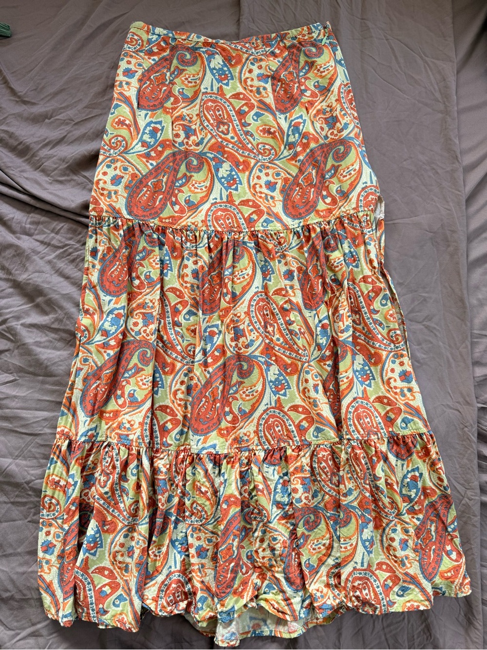 INDAH boho paisley print maxi skirt